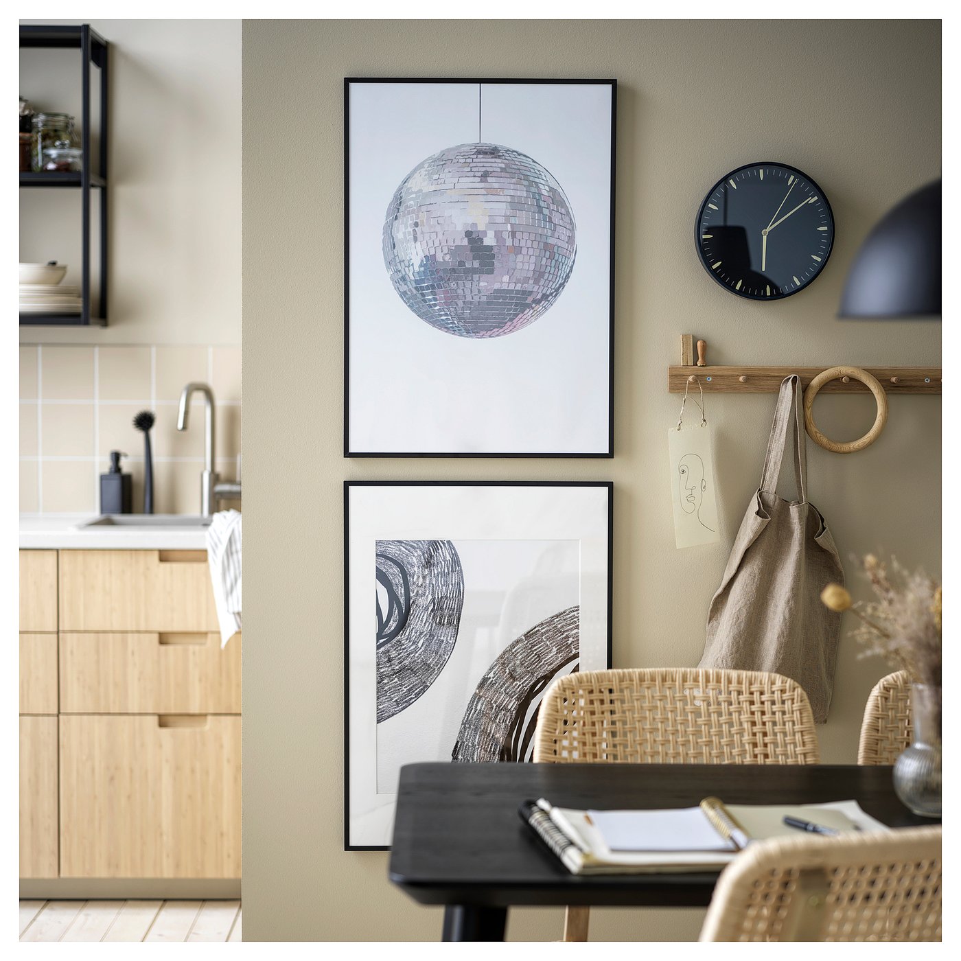 SKÄRIG シェリグ 静音 掛け時計, ブルー, 26 cm - IKEA