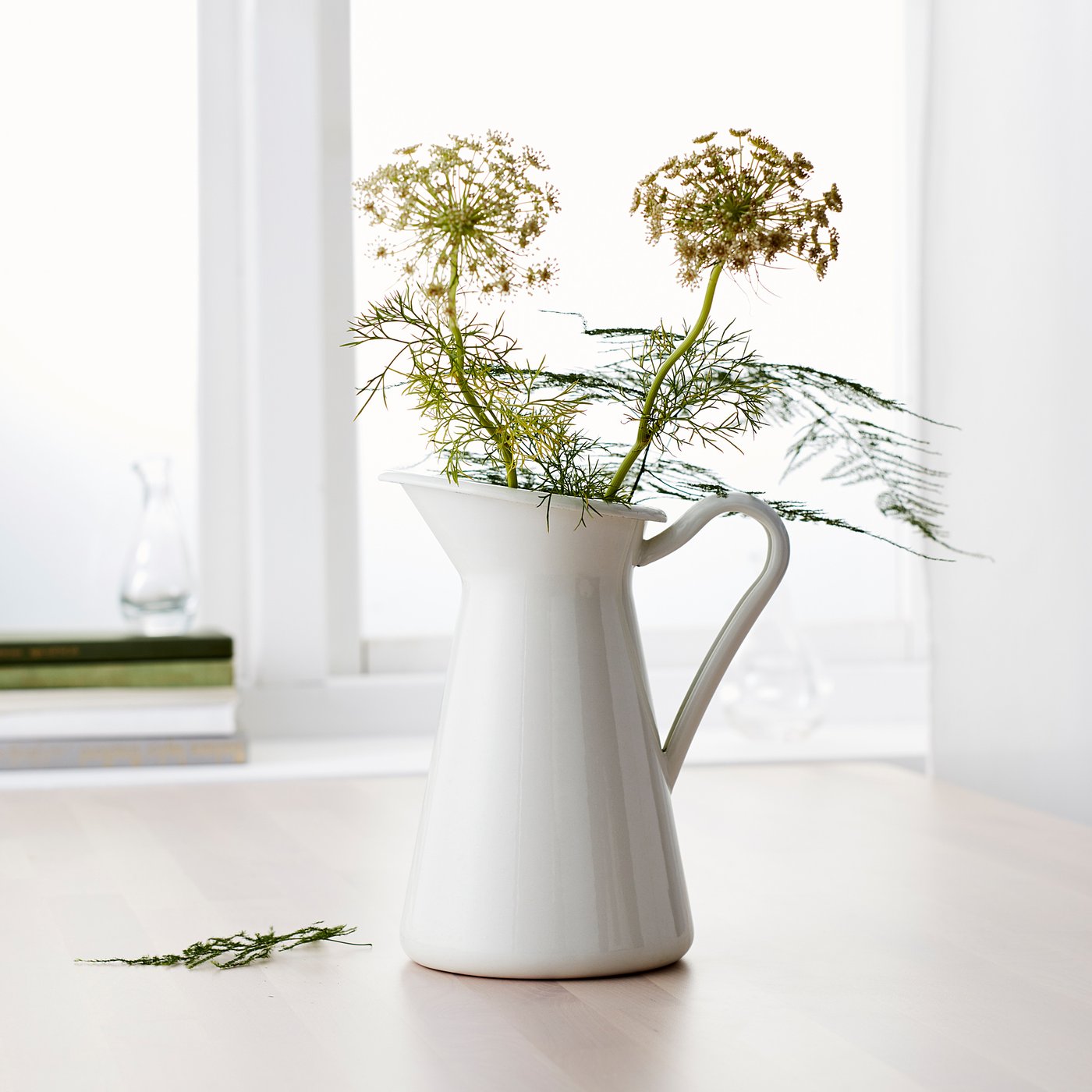 SOCKERÄRT ソッケルエールト 花瓶/ピッチャー, ホワイト, 22 cm - IKEA