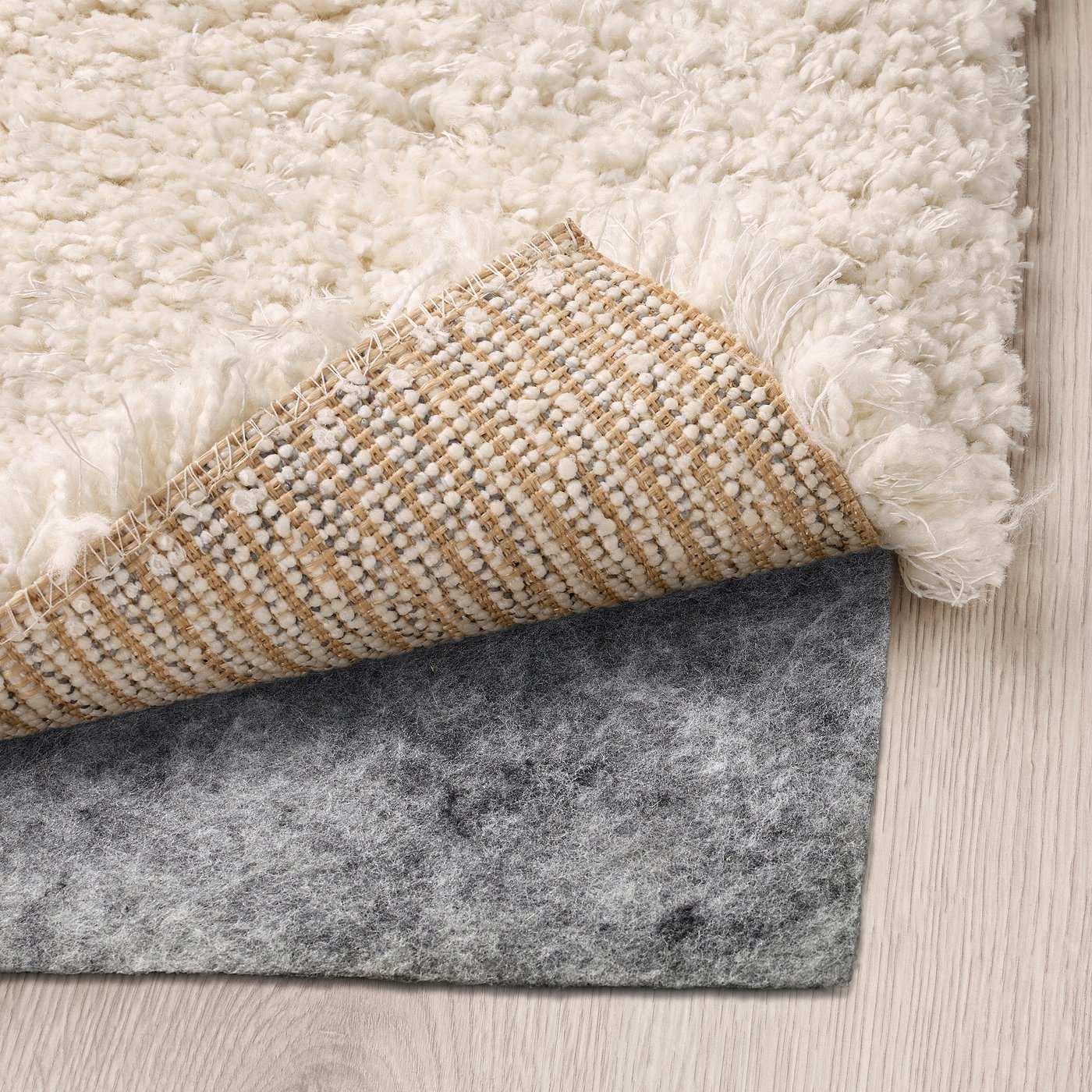 VOLLERSLEV ヴォルルスレヴ シャギーラグ, ホワイト, 160x230 cm - IKEA