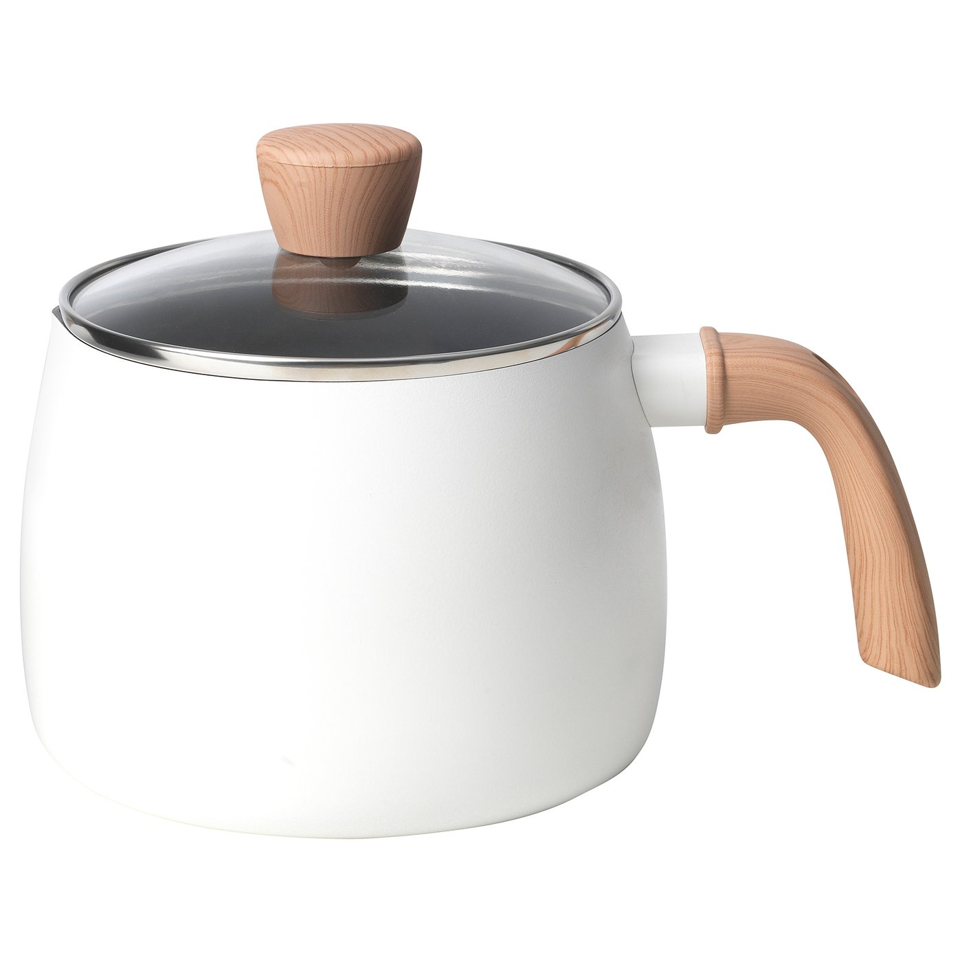 MANGOFISK マンゴフィスク 片手鍋 ふた付き, こびりつき防止加工