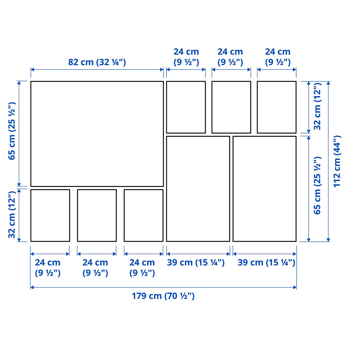 PJÄTTERYD プィエッテリード アート9点セット, 森の中の霧, 179x112 cm