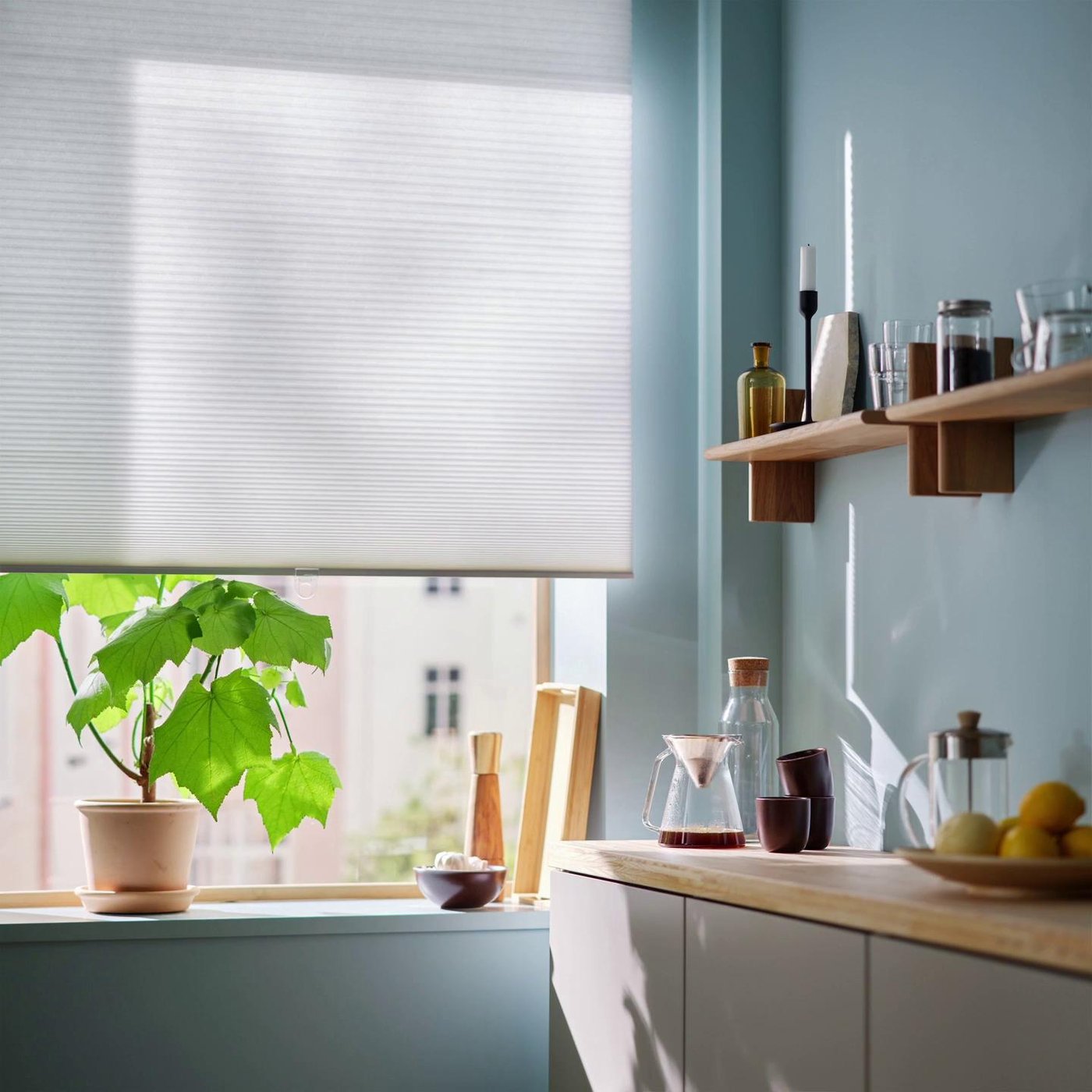 HOPPVALS ホップヴァルス 断熱ブラインド, ホワイト, 140x155 cm - IKEA