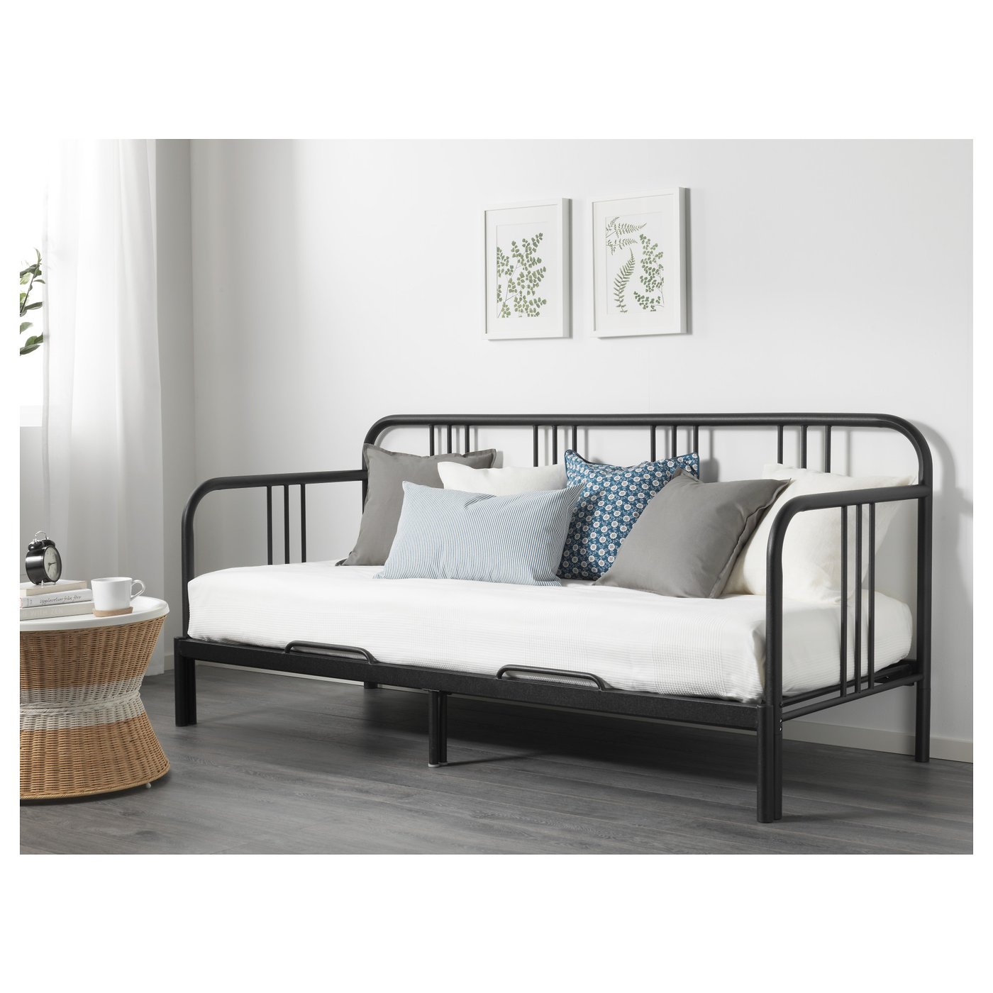 FYRESDAL Daybed frame, black, Twin - IKEA