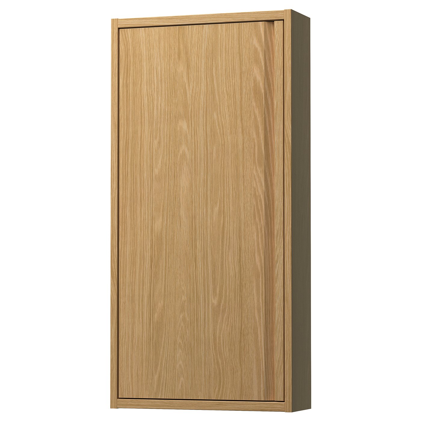 ÄNGSJÖN wall cabinet with door, oak effect, 18x6x37