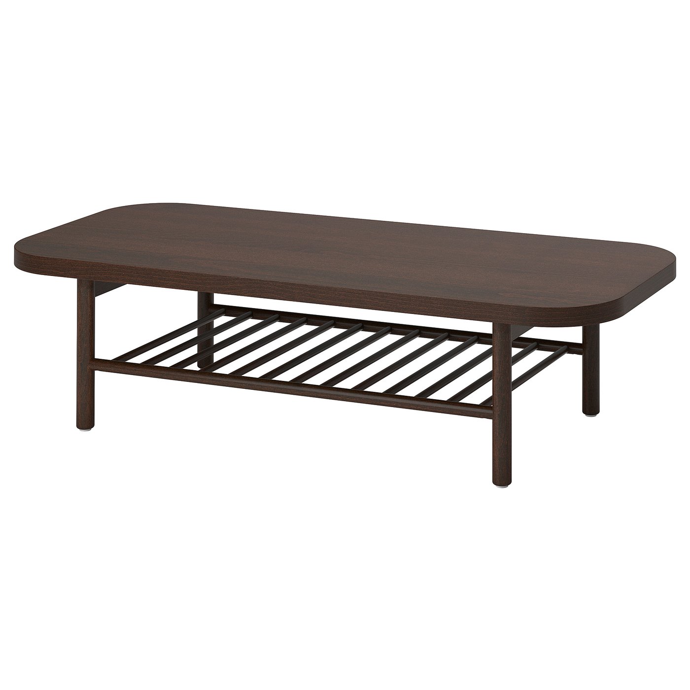 LISTERBY coffee table, dark brown beech veneer, 551/8x235/8