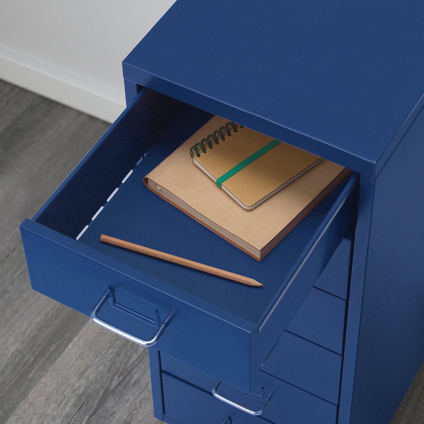 HELMER drawer unit on casters, blue, 11x271/8