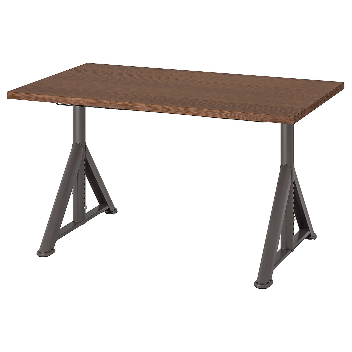 IDÅSEN desk, brown/dark gray, 471/4x271/2