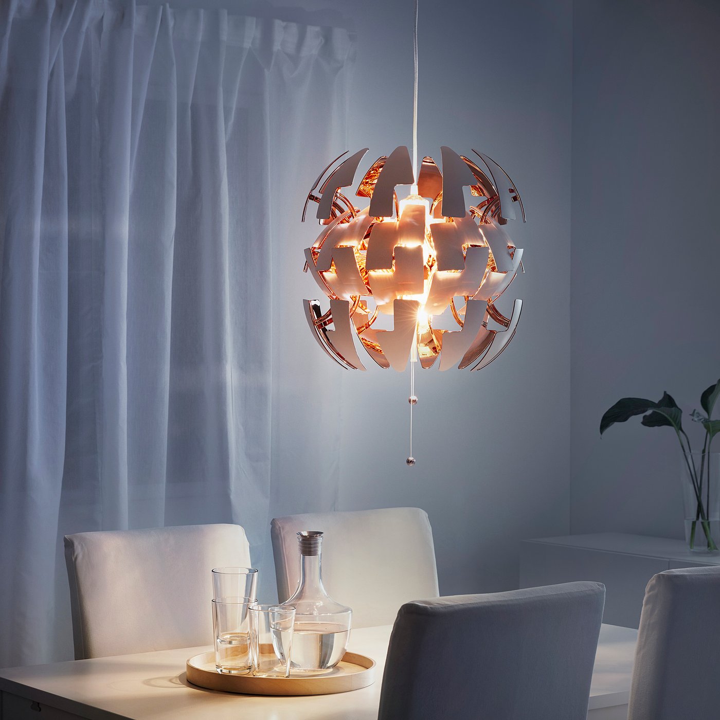 IKEA PS 2014 Pendant lamp, white, copper color, 14