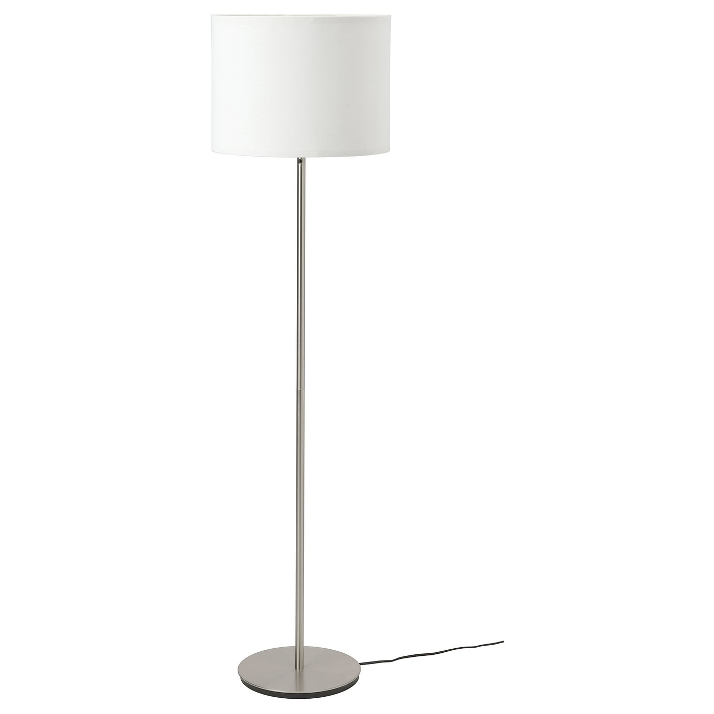 RINGSTA / SKAFTET floor lamp, white/nickel plated - IKEA