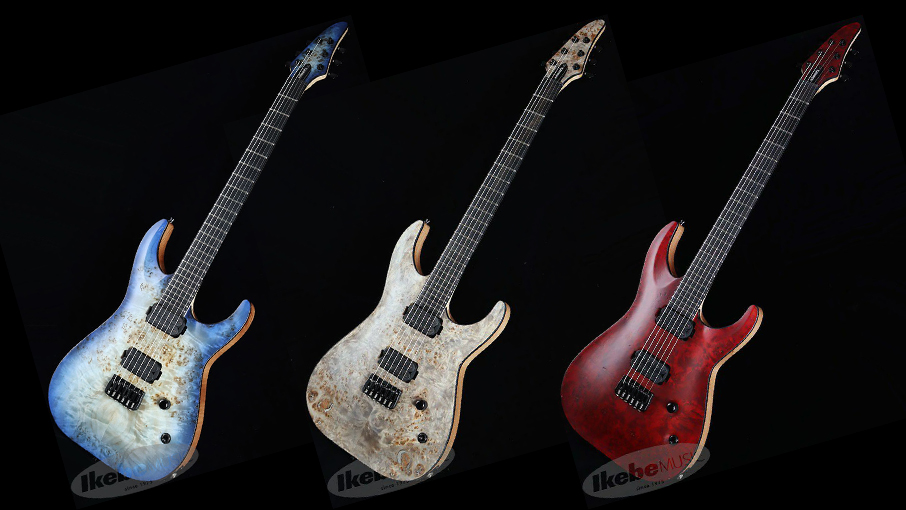 EDWARDS】トップにバールメイプルラミネートを施したE-HR7-FX/BMの6弦