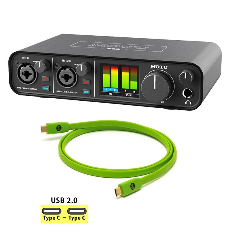 MOTU M2 + OYAIDE製高品質USBケーブルセット (Type C to C 1.0m