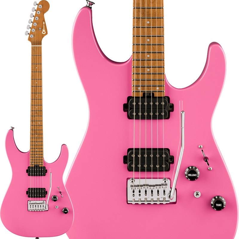 Charvel Pro-Mod DK24 HH 2PT CM (Bubblegum Pink/Caramelized Maple