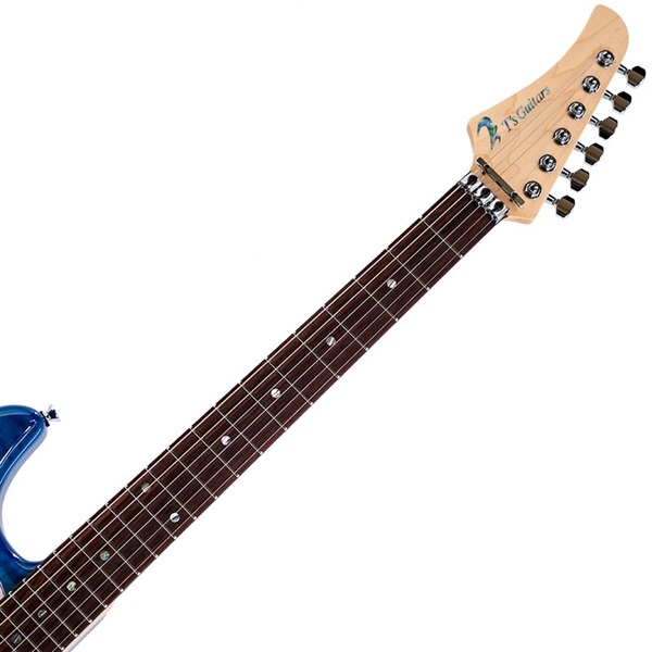 T's Guitars ST-22R Custom 5A Grade Quilt Top (Caribbean Blue)【SN