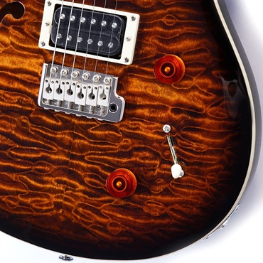 P.R.S. SE Custom 22 Semi-Hollow Quilt (Black Gold Sunburst)【限定