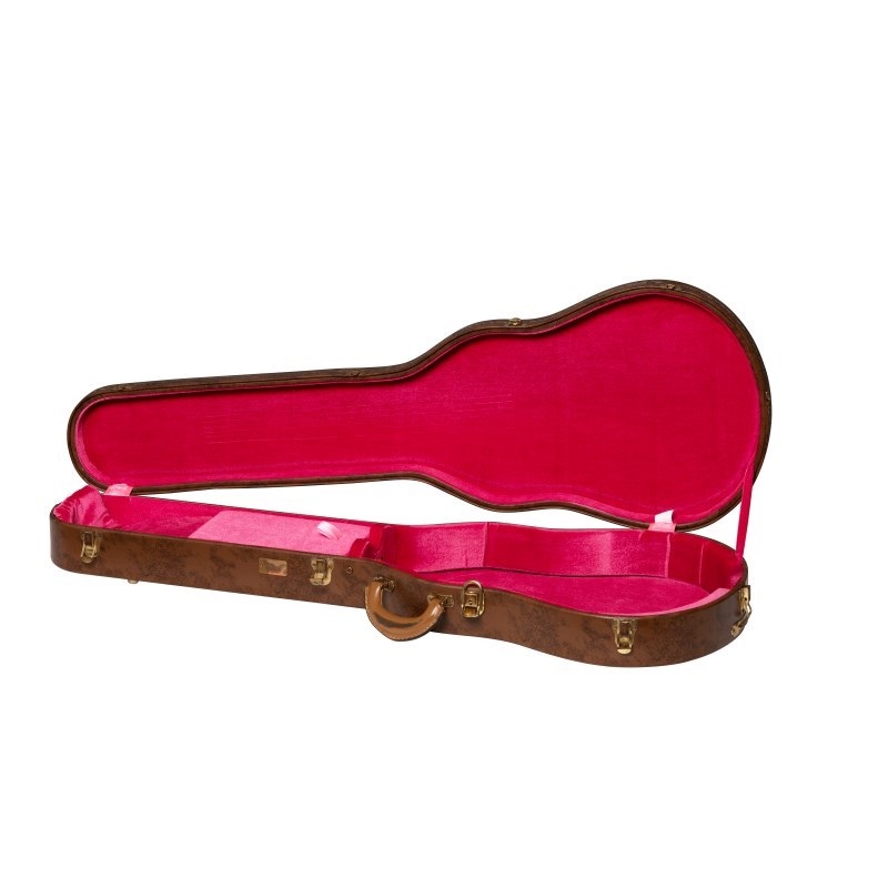 Gibson Lifton Historic 5-Latch Brown/Pink Hardshell Case， Les