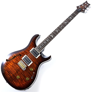 P.R.S. SE Custom 24 Semi-Hollow Piezo (Orange Tiger Smokeburst