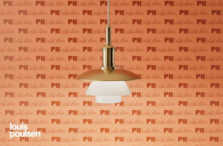 完売 生産終了】PH 3/3 ペンダント リミテッド / 真鍮 乳白ガラス