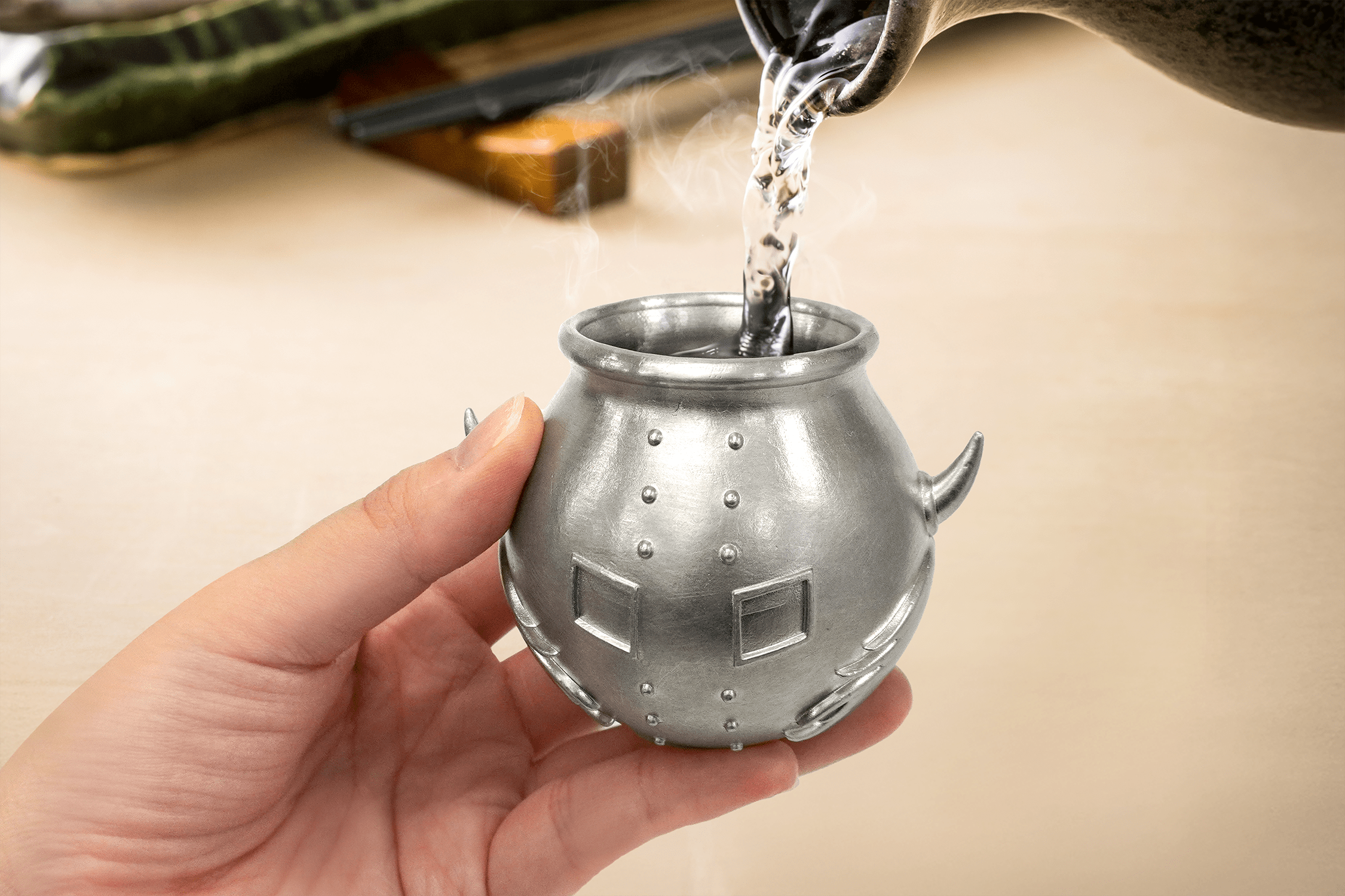 悪魔将軍型ぐい呑み 鬼出しの釜