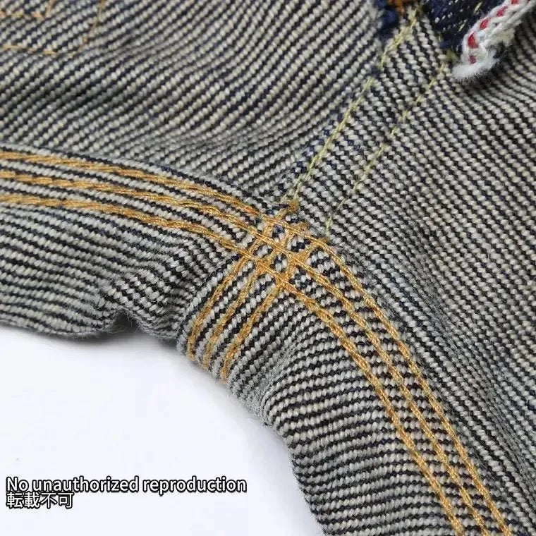 822】21ozセルビッチデニム ダブルニーロガージーンズ／インディゴ