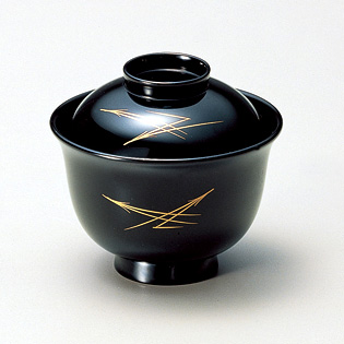 小吸椀 松葉 黒 5客セット 漆塗り・木製 (製造中止) 漆器の井助