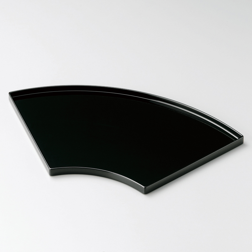 扇面盆 13.0 吟朱/黒 木製 漆塗り 11-10905/10906 (製造中止) 漆器の井助