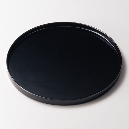 丸盆 10.0 溜/黒 木製 漆塗り 12-10303/10304 漆器の井助