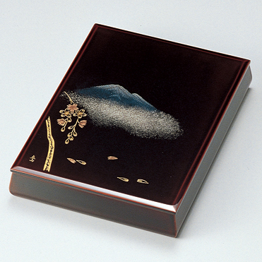 文庫 沈金故郷の詩 溜 漆塗り・木製 12-13201 漆器の井助