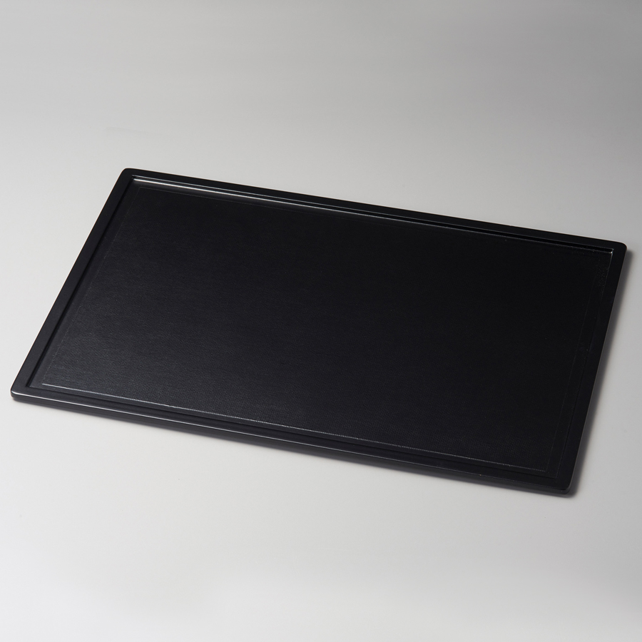 ランチョンマット 布張 黒/溜 木製 折敷 12-09301/09302 漆器の井助