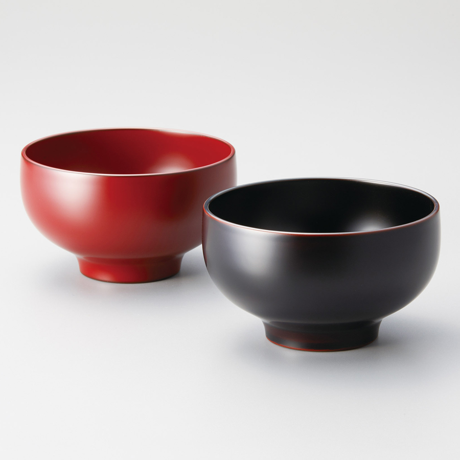 夫婦椀 やまと お好み布袋ペア椀 溜・古代朱 2客セット 木製 漆塗り 12