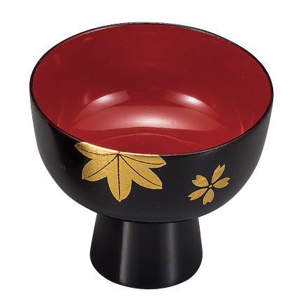 ぐい呑み 高台春秋 木製 漆塗り FC13-11 漆器の井助