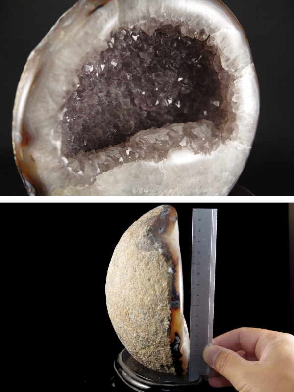 アメジストクラスター丸玉 112mm アメジストクラスター販売 名取