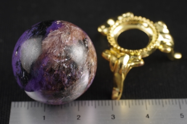 チャロアイト丸玉 25mm 天然石販売 名取貴石 天然石・国産原石の