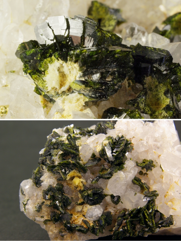 エピドート（緑レン石）共生水晶クラスター 399g *珍しい