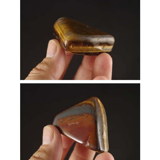 タイガーアイ(虎目石)原石磨き63g 天然石販売 名取貴石 天然石原石