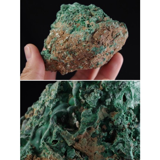 マラカイト(孔雀石)原石 319g 天然石販売 名取貴石 天然石原石鉱物