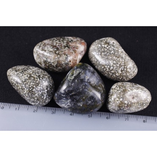 オーシャンジャスパー タンブル5個詰め合わせ 天然石販売 名取貴石