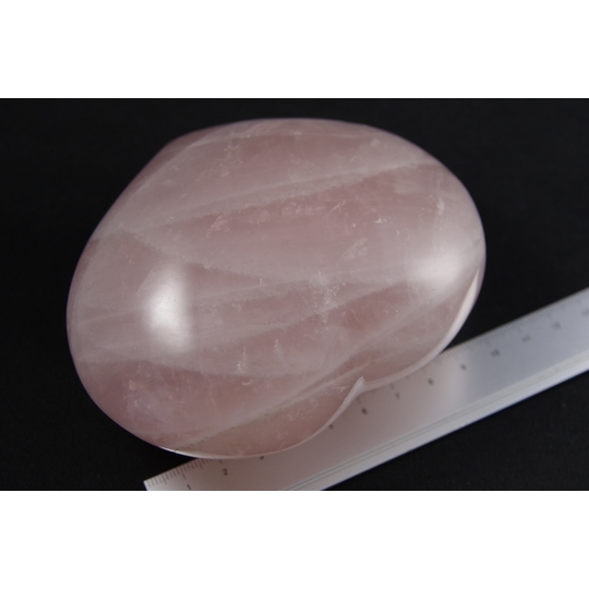 ハート型ローズクォーツ磨き石 天然石販売 名取貴石 天然石原石鉱物