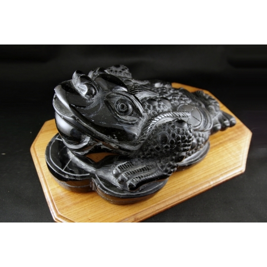 オブシディアン 銭蛙4．8kg天然石販売 名取貴石 天然石原石鉱物