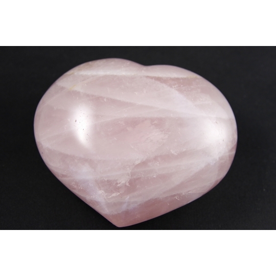 ハート型ローズクォーツ磨き石 天然石販売 名取貴石 天然石原石鉱物