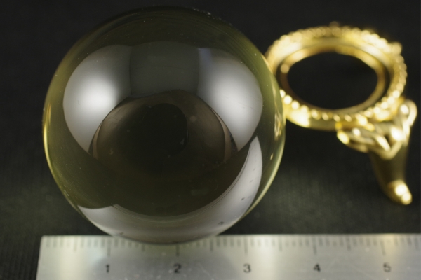 シトリン（黄水晶）丸玉33．6mm 天然石販売 名取貴石 天然石原石