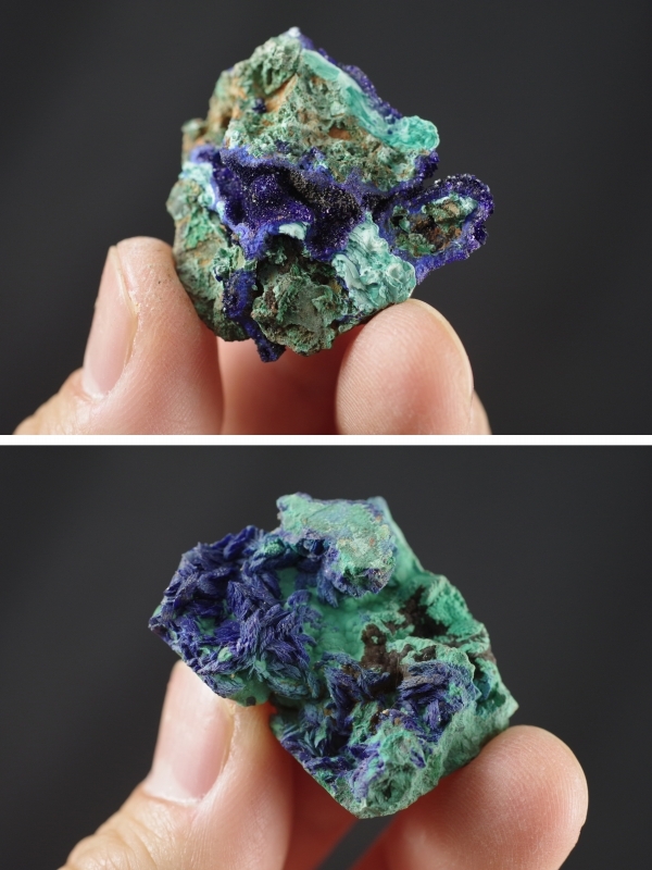 アズライト（藍銅鉱）×マラカイト（孔雀石）結晶33g 天然石販売