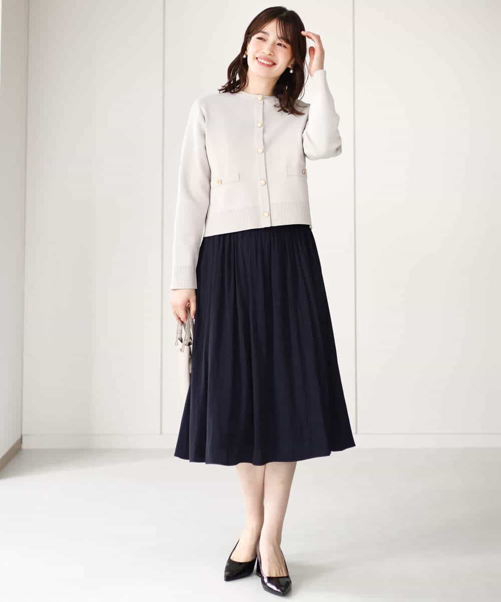 ジャケットライクニットカーディガン/洗える/WEB限定サイズあり