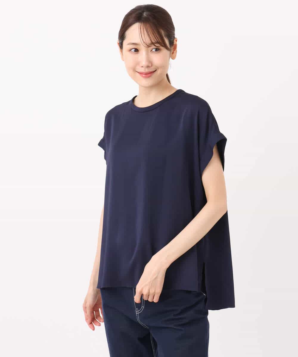 マットサテンTブラウス/接触冷感/洗える(ブラウス・シャツ) | MK