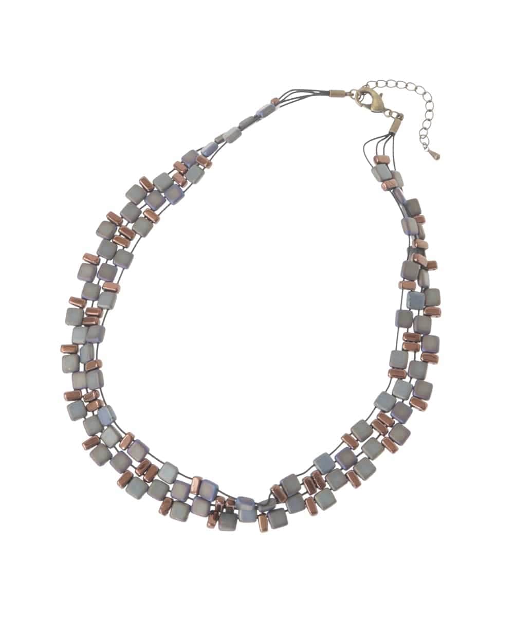 チェコメイトスクエアビーズネックレス(ネックレス) | Sybilla(シビラ