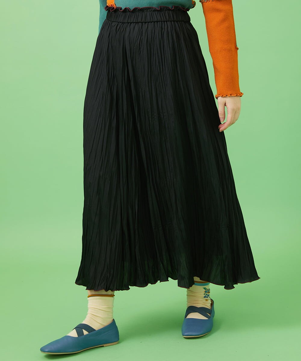 ワッシャープリーツロングスカート(ロング・マキシ丈スカート