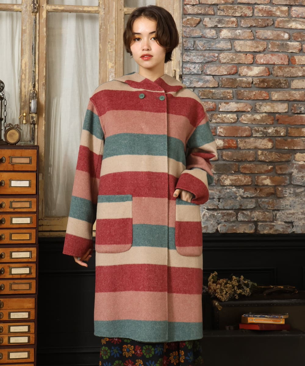 2WAY】Wフェイスリバーフード付きロングコート(その他のコート