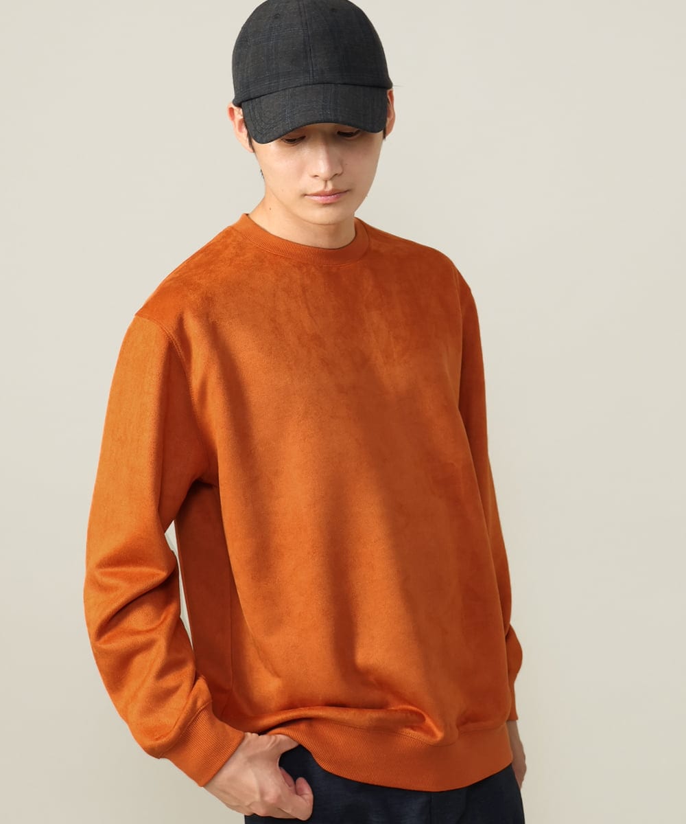 春まで使える】フェイクスエードセミワイドシルエットプルオーバー