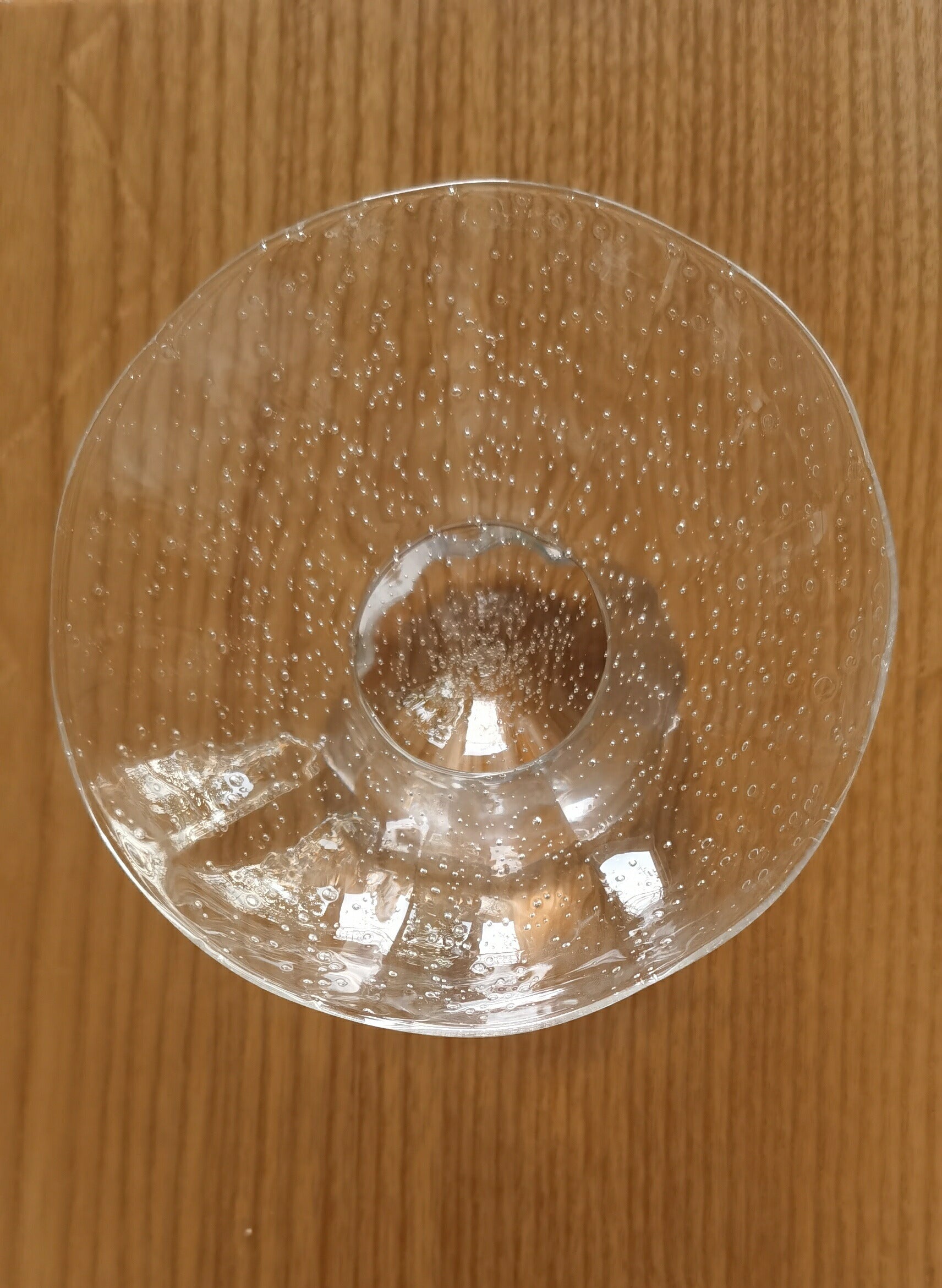 IwaiLoft 16cm 高台 トレー 丸い ガラス 皿 透明 お盆 おしゃれ 小皿