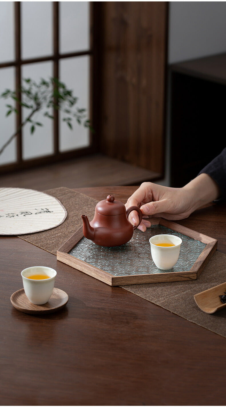 花海堂柄・3サイズから選べる】IwaiLoft ウールナット 木製 トレー