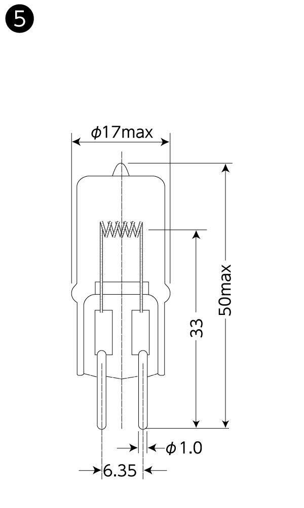 JCDハロゲン(光学機器用) | 特殊用途ハロゲンランプ | 岩崎電気